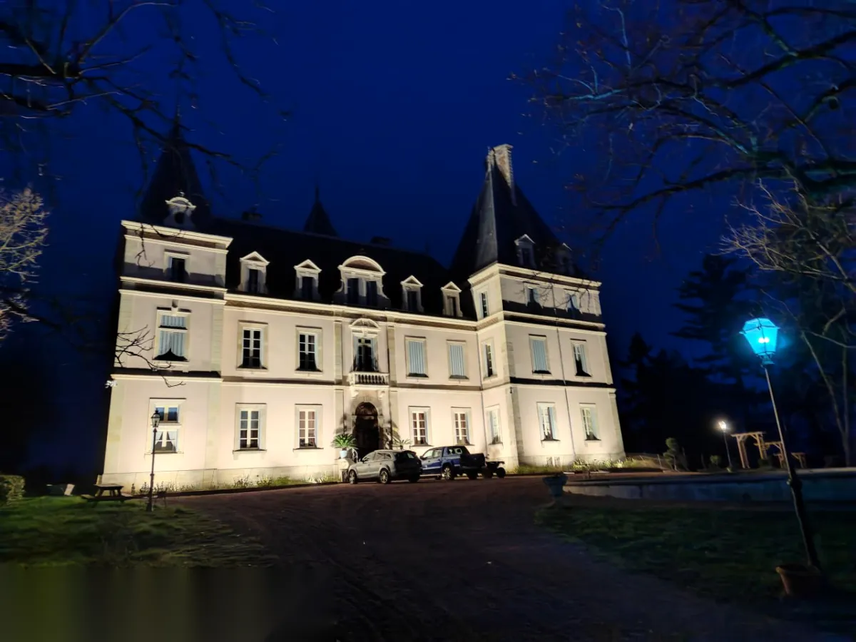 Medieval vaulted cellars spanning the entire château footprint